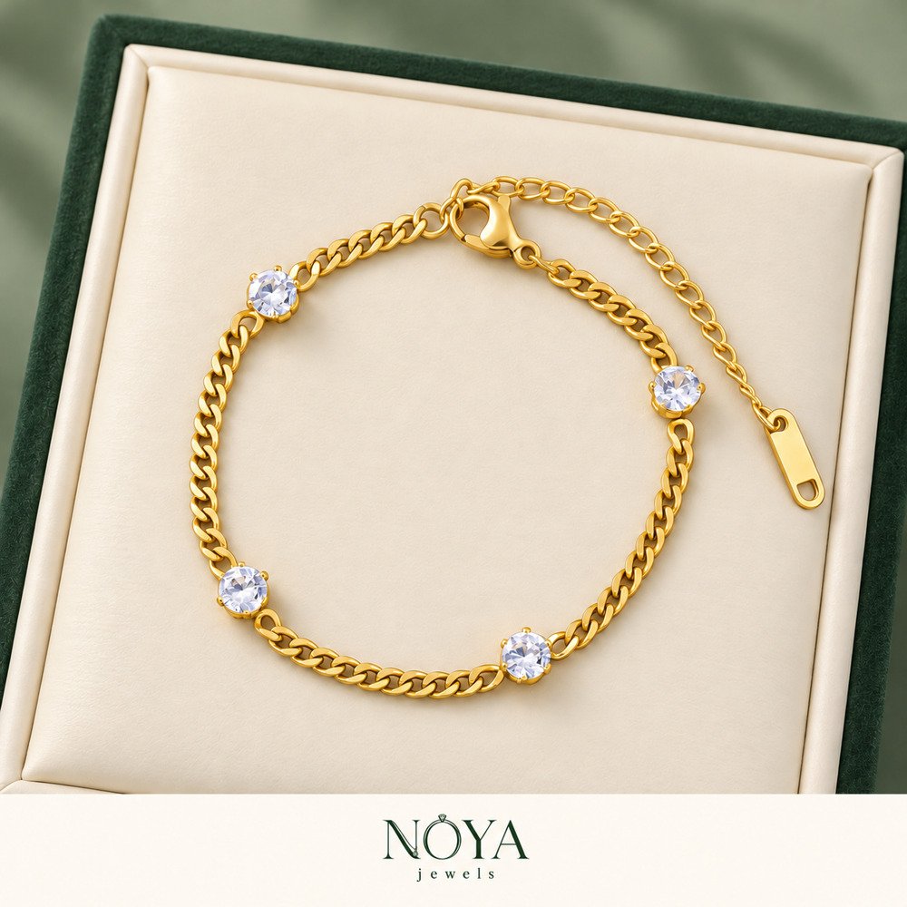Contemporary Wraparound Bracelet – Crystal Curb