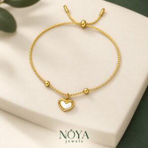 Heart Themed Wraparound Bracelet – Open Heart