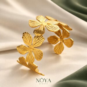 Floral Themed Cuff Bracelet