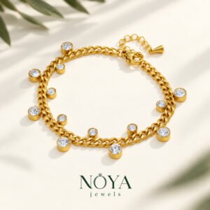 Crystal Accents Dainty Wraparound Bracelet