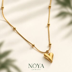 Heart Themed Pendant – Beaded Chain