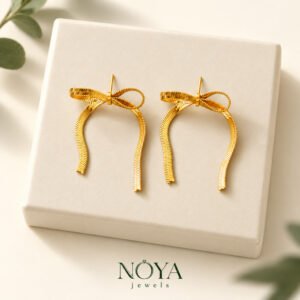 Bow Themed Drop Earrings